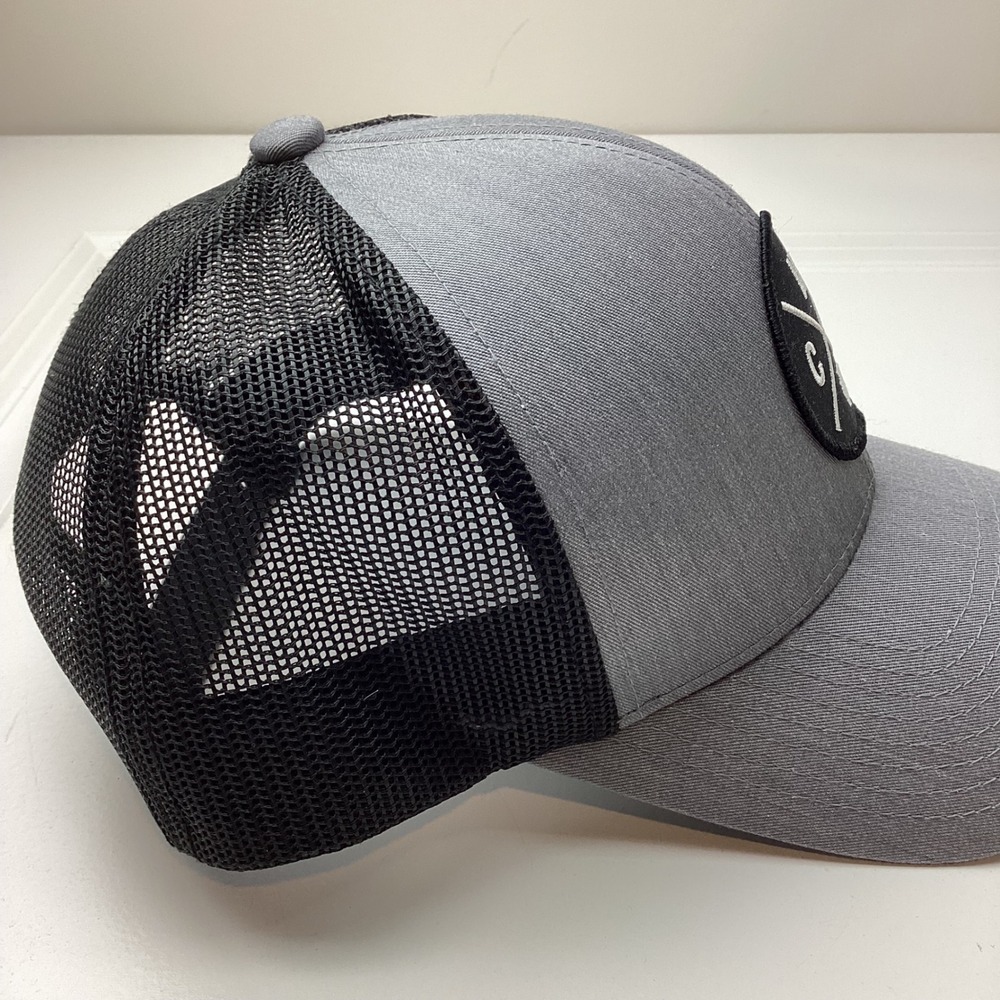 Haka Chicago Illinois CHI State Patch Trucker Hat Gray Black Snapback Cap - Picture 2 of 7